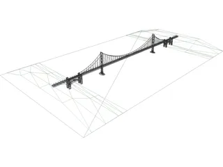 Golden Gate Bridge 3D Model