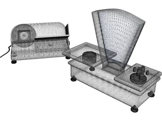 Roman Scales and Electrical Ham-Cutter 3D Model