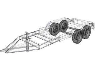 Trailer 160 Gallon Tank 3D Model