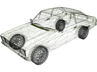 Ford Escort MK2 3D Model