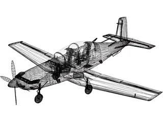 Beechcraft T-6 Texan II 3D Model