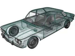 Chevrolet Corvair Sedan (1960) 3D Model