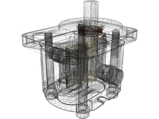 Hydraulic Gear Pump 3D Model