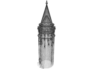 Galata Tower 3D Model