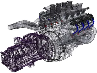 Chevrolet LS1 Engine 3D Model