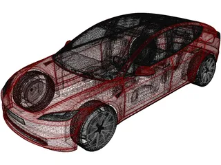 Tesla Model 3 (2024) 3D Model