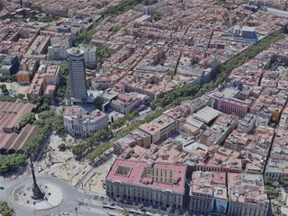 Barcelona City, Spain (2023) 3D Model