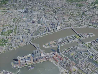Rotterdam City, Netherlands (2023) 3D Model