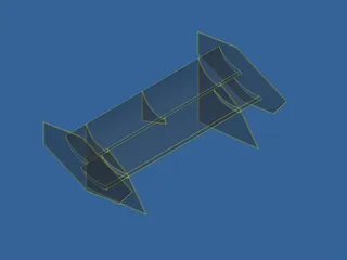 Formula Student Rear Wing 3D Model