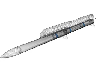 AIM-120 AMRAAM Missile 3D Model