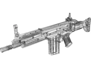 FN SCAR 3D Model