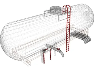 Oil Tank 3D Model