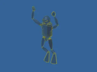 Scuba Diver Toy 3D Model