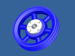 Pulley of 7.2 Inches Diameter 3D Model