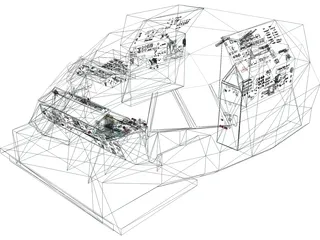 Antonov An-225 Mriya Cockpit 3D Model