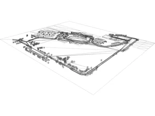 Dallas Fair Park Grand Prix Circuit (1984) 3D Model