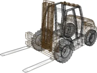 Forklift Heavy Duty Industrial 3D Model