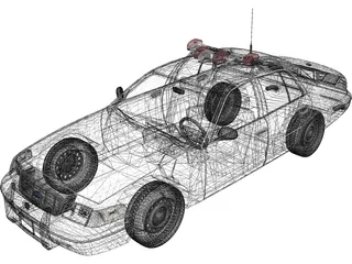Ford Crown Victoria NYPD Police Interceptor 3D Model