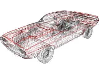 Dodge Challenger 383 Magnum 3D Model