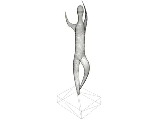 Abstract Dancing Statue 3D Model