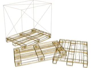Euro Pallets 3D Model