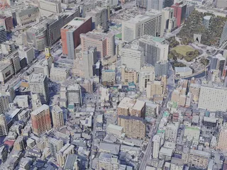 Fukuoka City, Japan (2023) 3D Model