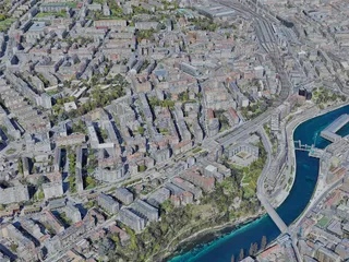 Geneva City, Switzerland (2023) 3D Model