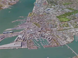 Southampton City, UK (2023) 3D Model