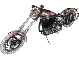 Chopper Bike 3D Model