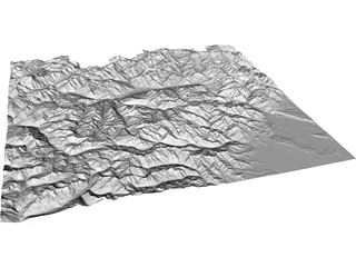 Mountains Alps Valle D`Aosta 3D Model