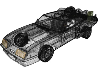 Ford Falcon MadMax Interceptor (1973) 3D Model