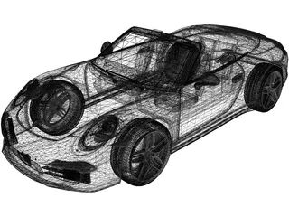 Porsche 911 Carrera 4S Cabrio (2013) 3D Model
