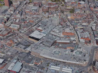 Wolverhampton City, UK (2022) 3D Model