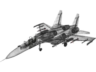 Sukhoi Su-30 Flanker-C 3D Model