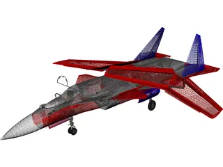 Sukhoi Su-27KM Flanker 3D Model