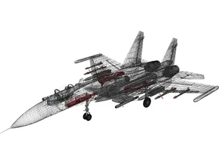 Sukhoi Su-33 Flanker-D 3D Model