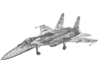 Sukhoi Su-35 Flanker-E 3D Model