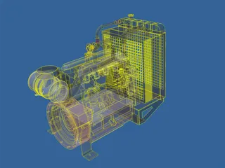 Diesel Motor 3D Model