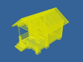 Log Cabin 3D Model