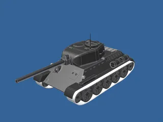 T34 Tank 3D Model
