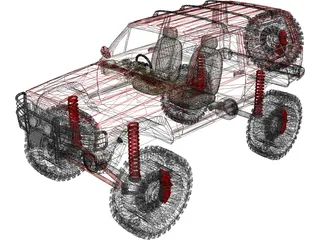 Jeep Cherokee Sport [Lifted] 3D Model