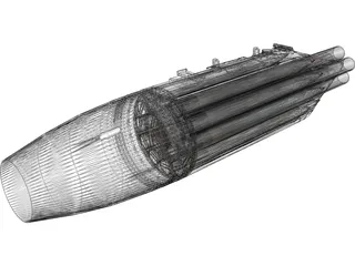 UB-16-M57-UM Rocket Pod 3D Model