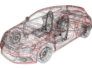 Volkswagen Scirocco (2009) 3D Model