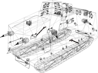 A7V Tank 3D Model