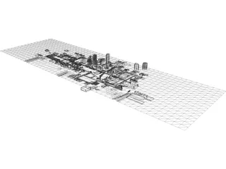 F1 Phoenix Grand Prix Track 1991 Layout 3D Model