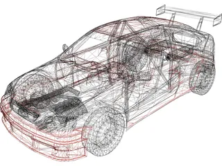 Opel Astra Rally Car 3D Model