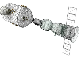 Apollo-Soyuz 3D Model