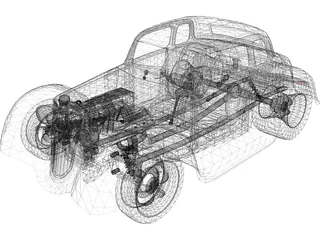 Ford Hot Rod (1930) 3D Model