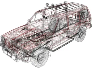 Jeep Grand Cherokee (1985) 3D Model