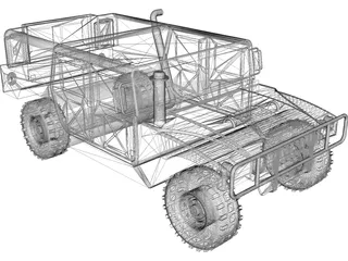 Hummer M242 HMMWV 3D Model